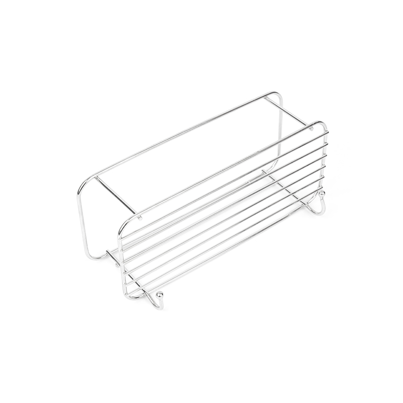 Portaoggetti da doccia adesivo in acciaio inox con ganci