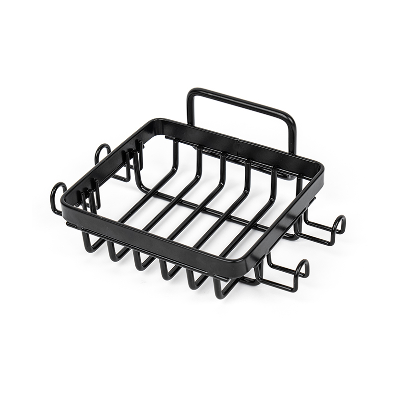 Porta sapone da barra in acciaio inossidabile nero per doccia