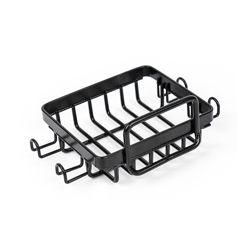 Porta sapone da barra in acciaio inossidabile nero per doccia