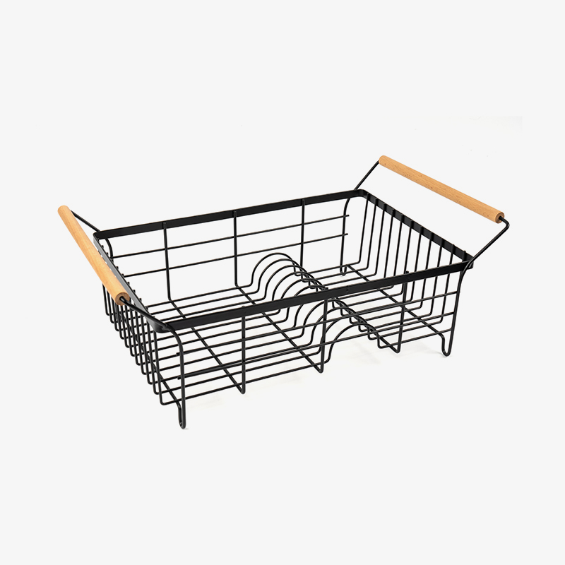 Scolapiatti in acciaio inox con portaposate e scolapiatti