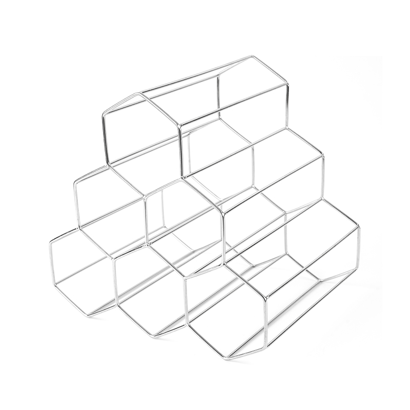 Portabottiglie da vino autoportante a 3 livelli per piano di lavoro