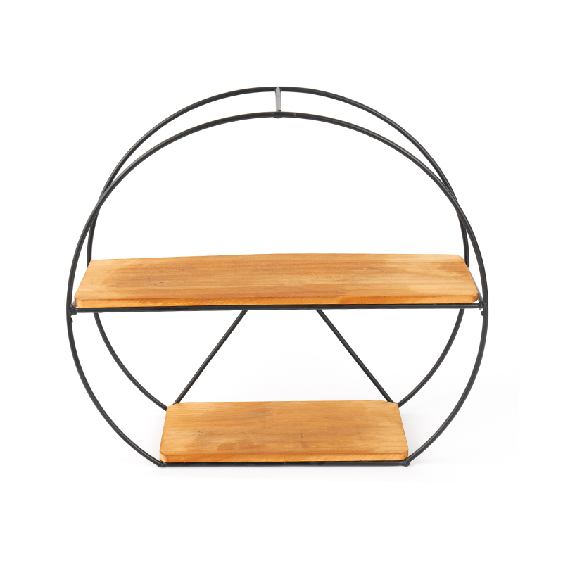 Mensola da parete dorata e cestino portaoggetti sospeso per la cucina