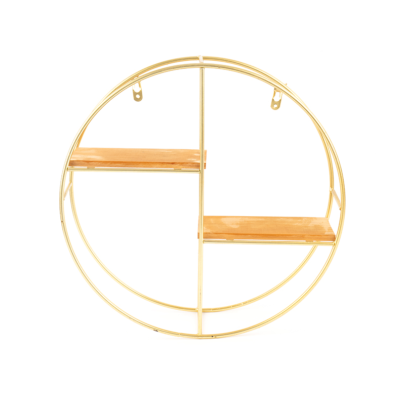 Mensola da parete rotonda dorata