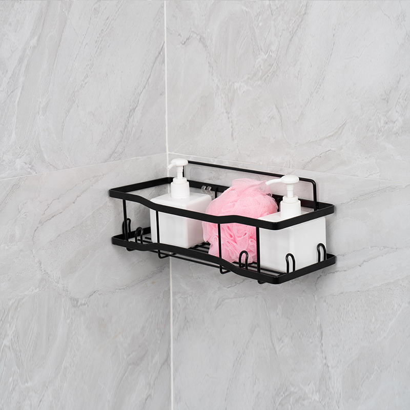 Cestino portaoggetti a parete in filo metallico per cucina e bagno