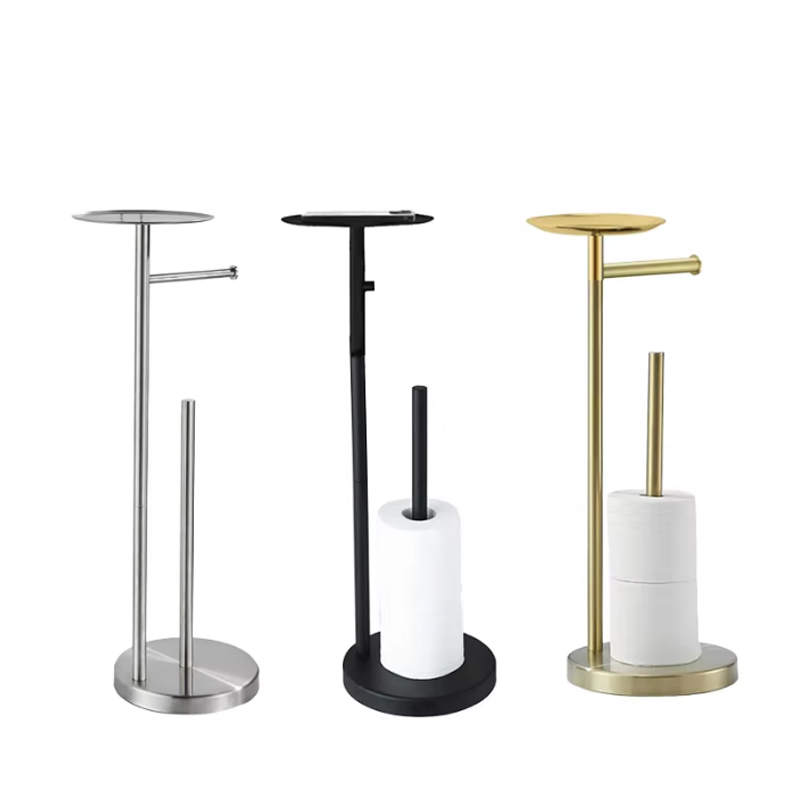 Porta carta igienica indipendente con ripiano portaoggetti